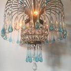 Italiaanse Hanglamp Azuur Teardrop Lamp Murano Kroonluchter thumbnail 5