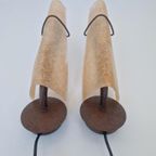 2 Vintage Lampen Design Massive Metaal Glas thumbnail 9