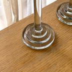 Set Of 2 Vintage Glass Candle Holders thumbnail 3