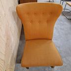 50's Vintage Fauteuil Perzik Kleur Fifties Retro Fauteuil thumbnail 8