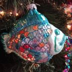 Een Schitterende Glazen Kerstbal “Kleurrijke Vis”, Turquoise thumbnail 7