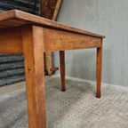 Oude Tafel Met Stoel Eettafel Bureautafel Beuken 65X140 Cm thumbnail 11