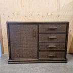 Vintage Dressoir Lowboard Sideboard Ladekast Bamboe Kast Boho Wandkast Dressoirtje thumbnail 6