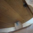 Brutalist Wabi-Sabi Ronde Eikenhouten Salontafel, Nederland 1960'S thumbnail 12
