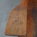 Antieke Houten Bank Met Een Hoge Rug En Leuke Details Uit Eind 19e/ Begin 20e Eeuw thumbnail 15