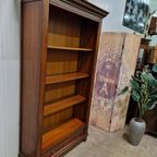 Klassieke Engelse Boekenkast Afm. 100x28cm En 199cm Hoog. thumbnail 4