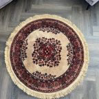 Vloerkleed Beige/Red Persian Look Rond Vintage thumbnail 4