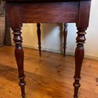Magnifiek Bureau Werktafel Leer En Ingelegd Met Bladgoud 19e Eeuws Frans thumbnail 10