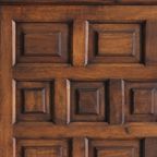 Spanish Brutalist Sideboard In Carved Solid Wood thumbnail 2