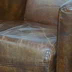 Set Van 2 Unieke En Comfortabele Bruine Rundleren Aviator Design Fauteuils/ Armchairs thumbnail 14