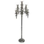 Xxl Candelabra - Floormodel - Holds 9 Candles - Chromed Metal And Glass Tops - 150Cm Tall! thumbnail 9