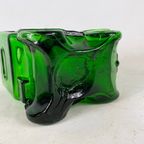 Empoli - Italy, 1960’S - Green Glass - Comical Car Decorative Bottle With Man In Hat As Top thumbnail 8