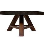 Vintage Salontafel Rond Brutalist Jaren 60 Minimalist Design thumbnail 9