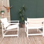 Set 2 Deense Safari Chairs Vintage Design Fauteuil Tuinstoel thumbnail 3