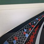 Vintage Houten Tafel Met Mozaïek Print . Aluminium Poten thumbnail 7