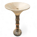 Pegasan Alabaster Table Lamp / Chalice Lamp / Spain - 70's thumbnail 3