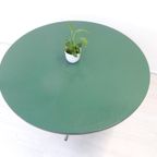 Retro Ronde Vintage Eettafel Tafel Jaren 70 Hout Rond Chroom thumbnail 4