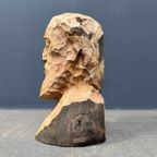 Uit Hout Gesneden Hoofd Of Buste Van Een Man Met Baard thumbnail 15