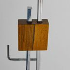 Mid-Century Vintage Stalamp In Teak En Chrome thumbnail 3