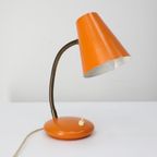 Vintage Tafellamp Metaal Oranje thumbnail 6