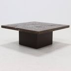 Rare Fossil Stone Coffee Table By Metaform 1970S thumbnail 7