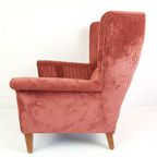 Vintage Artifort Fauteuil Nieuw Gestoffeerd Oud Roze Rib thumbnail 3
