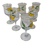 Paul Nagel - Set Of 6 - Hand Painted (Wine) Glasses From The ‘Tiffany’ Series - Made In Germany thumbnail 2