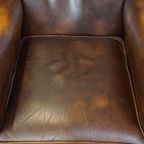 Donkerbruine Rundleren Engelse Stijl Fauteuil/armchair Met Een Robuuste Uitstraling thumbnail 7