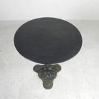 Art Deco Bistrotafel, Tuintafel Op Gietijzeren Voet thumbnail 2