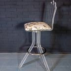 Set Of 3 Vintage Lucite Swivel Bar Stools, 1970S thumbnail 8