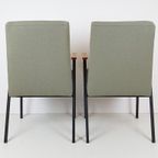 Setprijs!! 2 Vintage Stoelen Groen | Metalen Frame Groen thumbnail 3