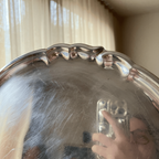 Vintage Silver-Plated Ornate Edge Tray thumbnail 4