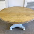 Prachtige Witte Landelijke Ronde Mango Eettafel 140 Cm thumbnail 6