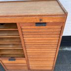 Dubbele Eiken Archiefkast, Rolluikkast, 120 Cm Hoog thumbnail 6