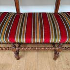 Antieke Vintage Franse Eikenhouten Bank, Halbank Eetkamerbank thumbnail 12