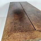 Prachtige Antieke Eikenhouten Eetkamer-/Bijzettafel thumbnail 15