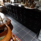 Zwarte Brutalist Dressoir Met 5 Deuren. thumbnail 4