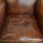 Set Van 2 Stijlvolle En Tijdloze Rundleren Design Fauteuils/armchairs Met Mooie Ronde Vormen thumbnail 3