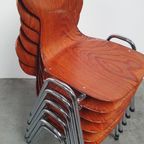 6x Eromes Pagholz Industriële Stapelbare Design Stoel thumbnail 14