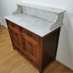 Vintage Frans Dressoir Commode, Ladekast Met Marmer Blad 907 thumbnail 9