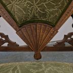 Zeldzame Antieke Stoel Houtsnijwerk thumbnail 5