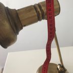 Vintage Metalen Bureaulamp Goudmessing Kleur thumbnail 8