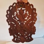 Antieke Houten Wandplank Houtsnijwerk thumbnail 9