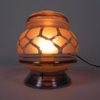 Art Deco Plafondlamp Met Glazen Kap, Jaren 30 thumbnail 4