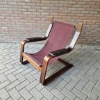 Vintage Fauteuil Slede Stoel Jaren 70 Leren Fauteuil Stoel thumbnail 17