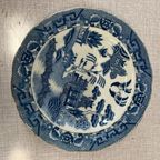 Vintage Compleet 12delig Koffieservies In Old Willow Stijl thumbnail 6