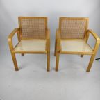 Beech Wood And Webbing Chair By Olivo Pietro Italy 1970S thumbnail 2