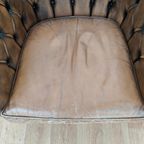 Vintage Leren Chesterfield Stijl Fauteuil, Stoel thumbnail 13