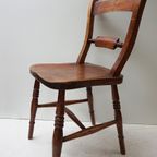 Antieke Engelse Windsor Oxford Eetkamerstoelen, Set Van 5 thumbnail 11