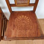 Vintage Houten Café Stoelen, Bistrostoelen, Eetkamerstoelen Set Prijs thumbnail 14